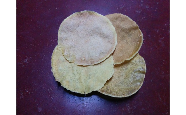 Tapioca Papads - A slightly-spicy, enjoyable savory.