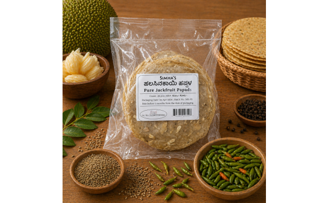 Pure Jackfruit Papads - Local Traditional Speciality